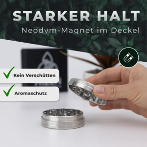 Edelstahl Grinder 2-teilig 63mm glänzend – Bild 5