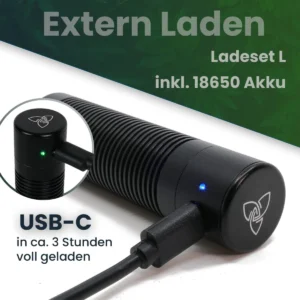 hizen vaporizer usb c ladeset fuer 18650 batterien inkl batterie und batteriefach2