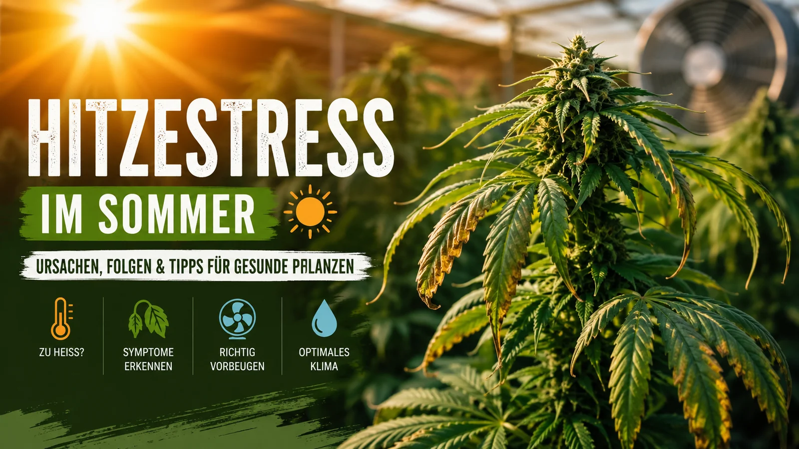 Cannabis Hitzestress im Sommer – Schutzmaßnahmen bei über 30 Grad